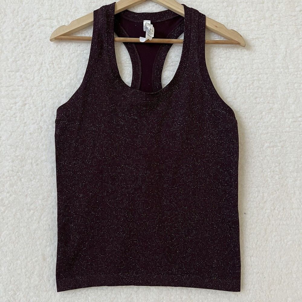 Athleta Women’s‎ Purple Metallic Momentum Seamless Tank Top Size S/P
